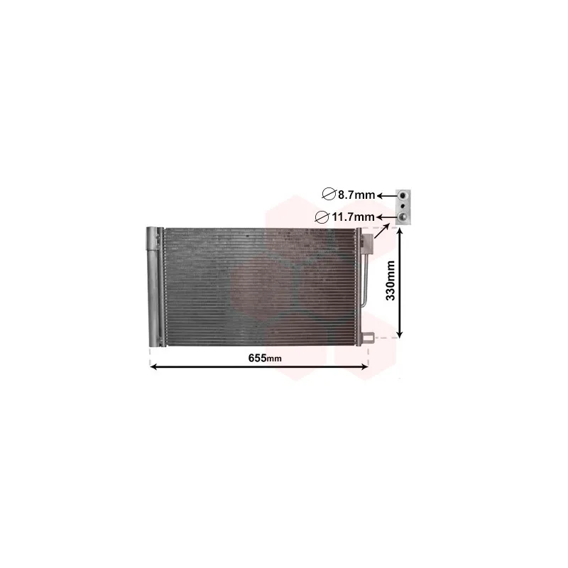 Condenseur, climatisation VAN WEZEL 17005314