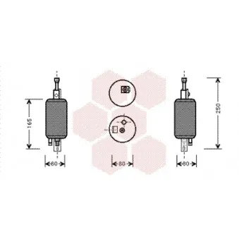 Filtre déshydratant, climatisation VAN WEZEL 1700D029