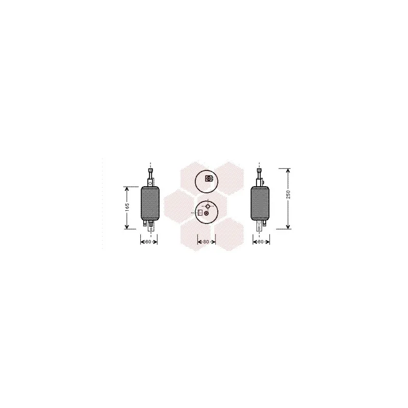 Filtre déshydratant, climatisation VAN WEZEL 1700D029