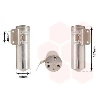 Filtre déshydratant, climatisation VAN WEZEL 1700D075