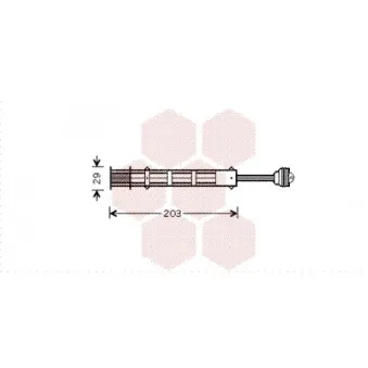 Filtre déshydratant, climatisation VAN WEZEL 1700D282