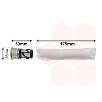 Filtre déshydratant, climatisation VAN WEZEL 1700D344