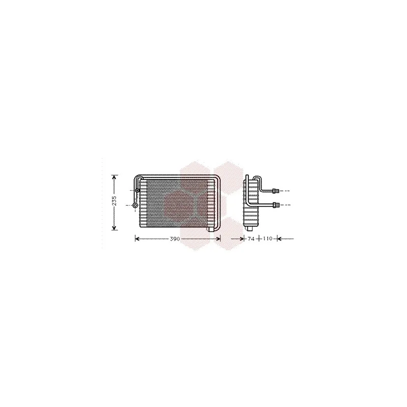 Évaporateur climatisation VAN WEZEL 1700V021