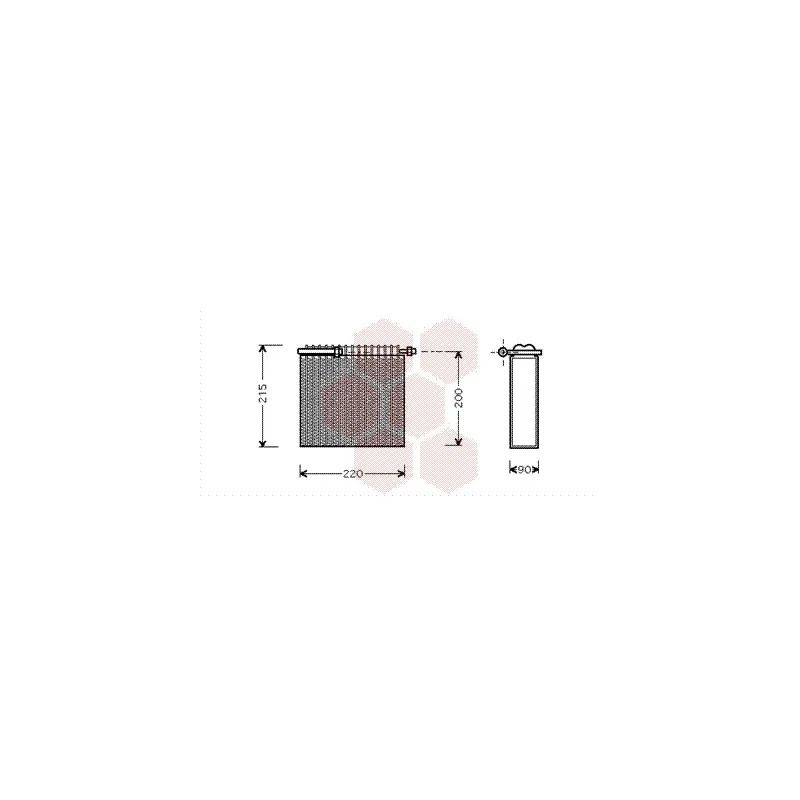 Évaporateur climatisation VAN WEZEL 1700V104
