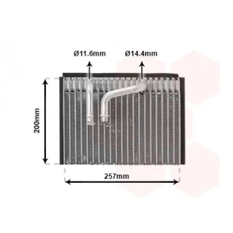 Évaporateur climatisation VAN WEZEL 1700V339