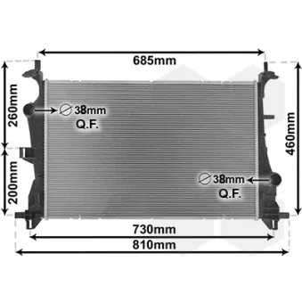 Radiateur, refroidissement du moteur VAN WEZEL 17012702