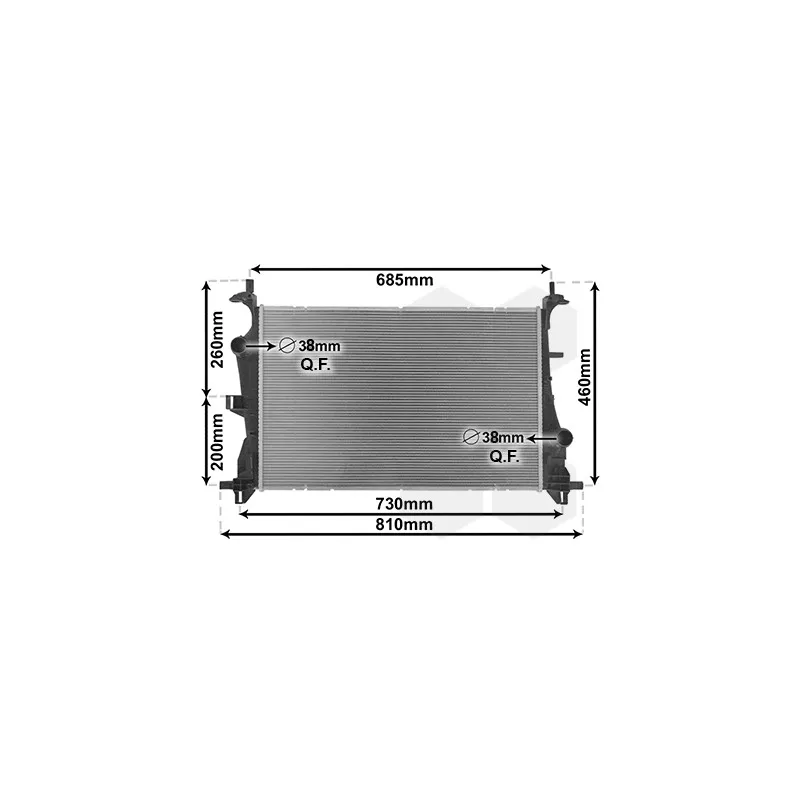 Radiateur, refroidissement du moteur VAN WEZEL 17012702