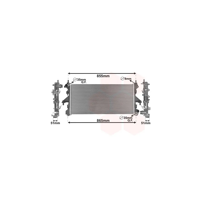 Radiateur, refroidissement du moteur VAN WEZEL 17012704