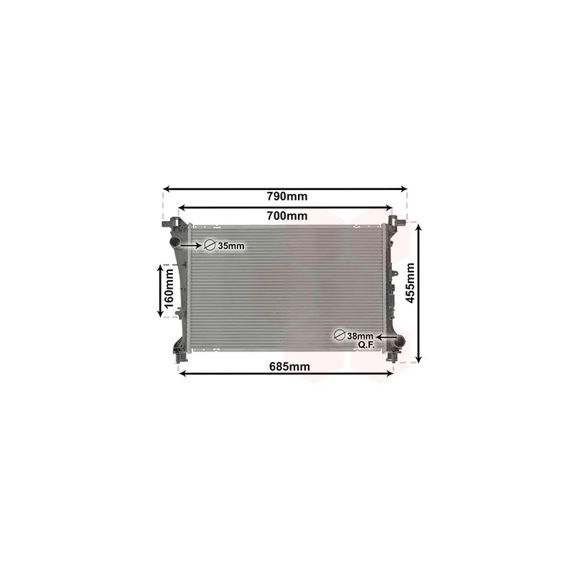 Radiateur, refroidissement du moteur VAN WEZEL 17012706