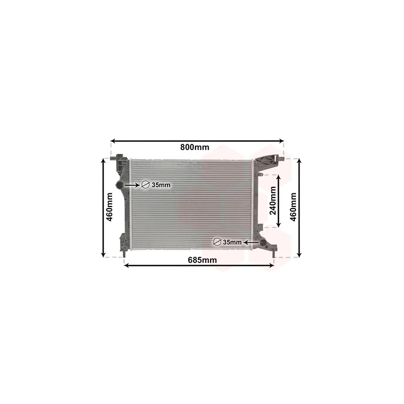 Radiateur, refroidissement du moteur VAN WEZEL 17012707