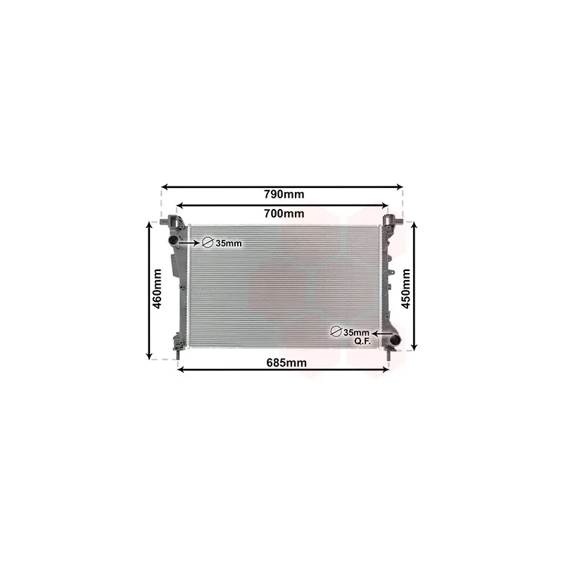 Radiateur, refroidissement du moteur VAN WEZEL 17012708