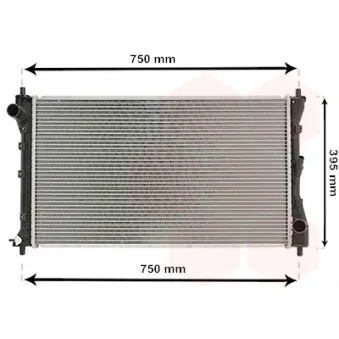 Radiateur, refroidissement du moteur VAN WEZEL 17012711
