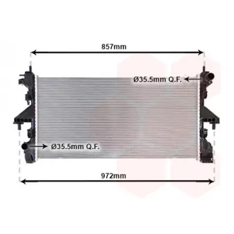 Radiateur, refroidissement du moteur VAN WEZEL 17012717
