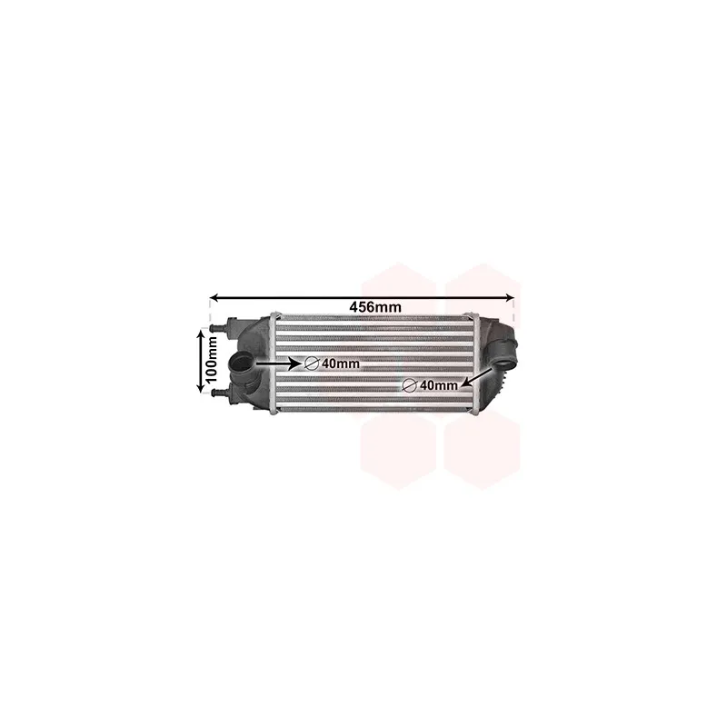 Intercooler, échangeur VAN WEZEL 17014701