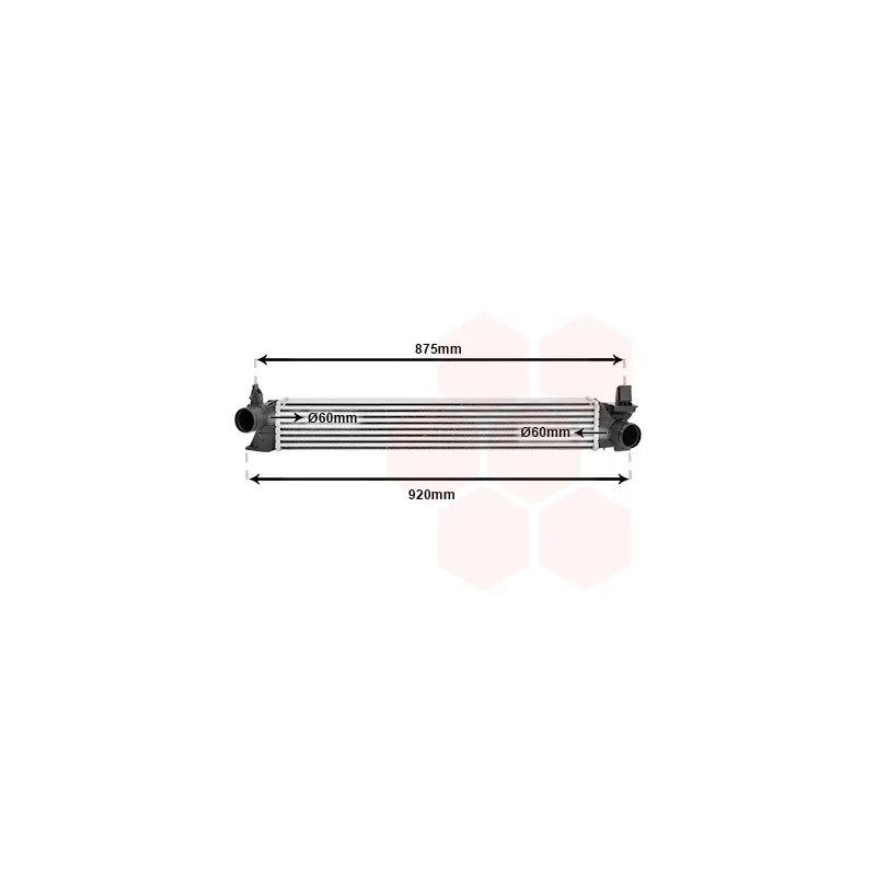 Intercooler, échangeur VAN WEZEL 17014703