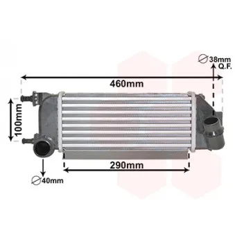 Intercooler, échangeur VAN WEZEL 17014710