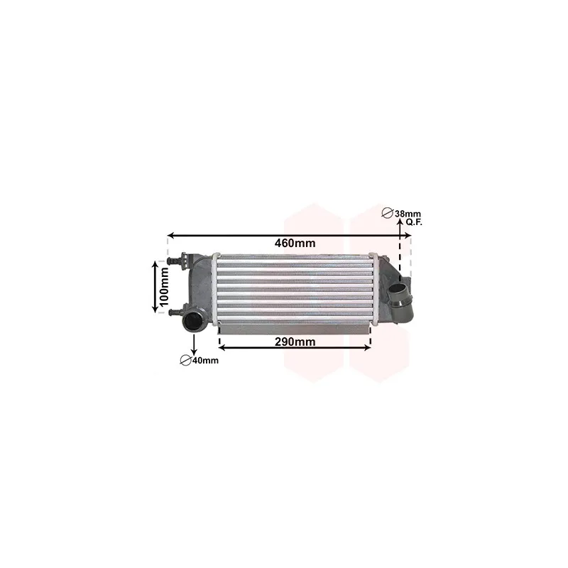 Intercooler, échangeur VAN WEZEL 17014710