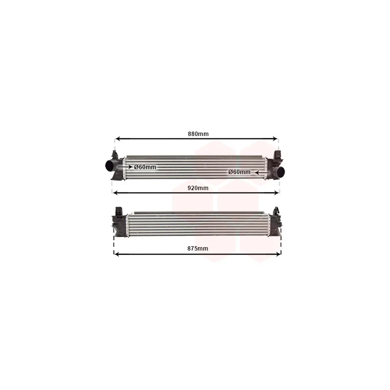 Intercooler, échangeur VAN WEZEL 17014713