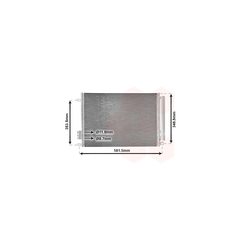 Condenseur, climatisation VAN WEZEL 17015700