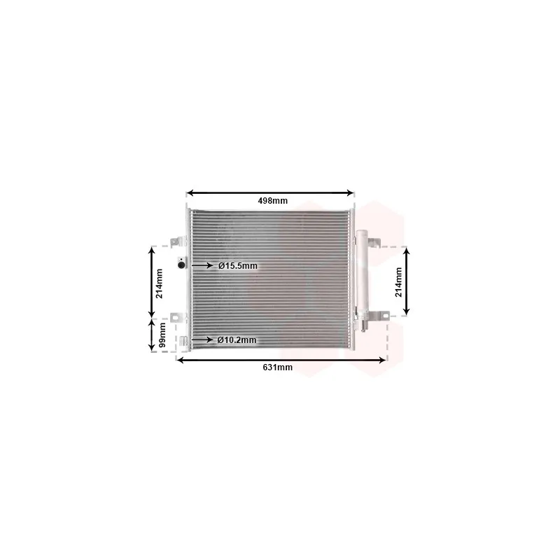 Condenseur, climatisation VAN WEZEL 17015703