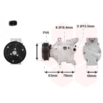 Compresseur, climatisation VAN WEZEL 1701K103