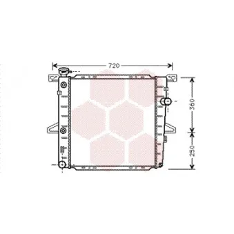 Radiateur, refroidissement du moteur VAN WEZEL 18002026