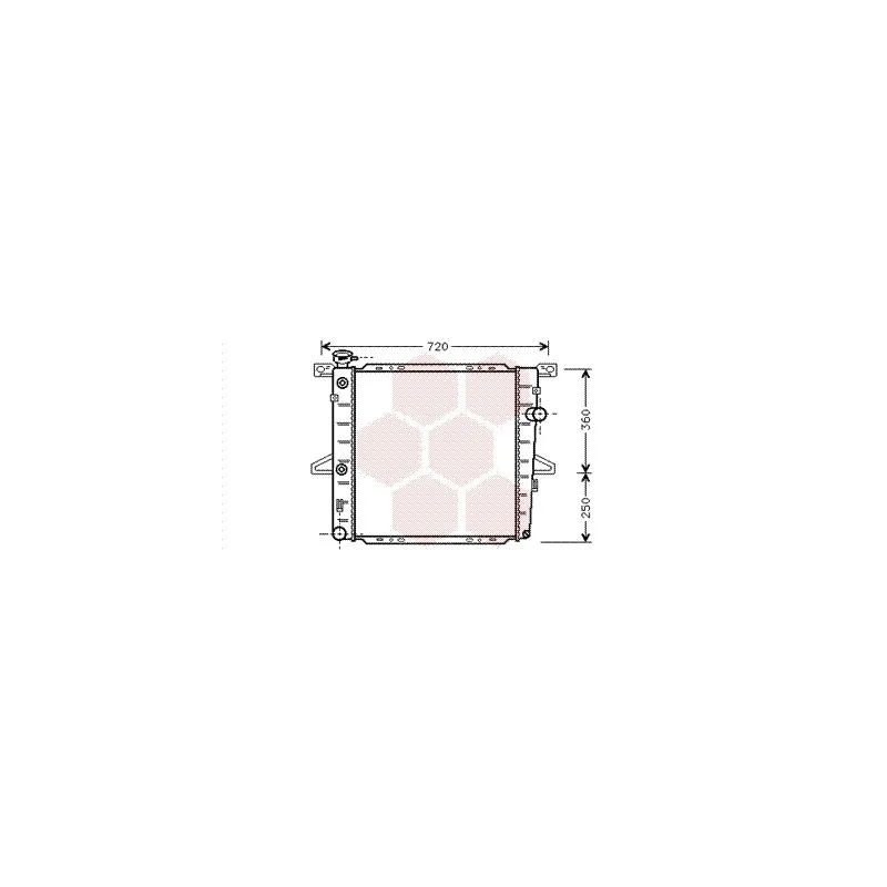 Radiateur, refroidissement du moteur VAN WEZEL 18002026