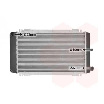 Radiateur, refroidissement du moteur VAN WEZEL 18002048