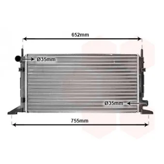 Radiateur, refroidissement du moteur VAN WEZEL 18002078