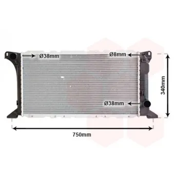 Radiateur, refroidissement du moteur VAN WEZEL 18002085