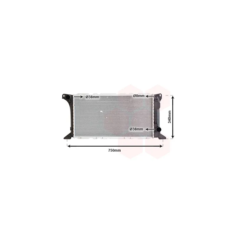 Radiateur, refroidissement du moteur VAN WEZEL 18002085