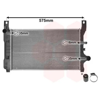 Radiateur, refroidissement du moteur VAN WEZEL 18002127