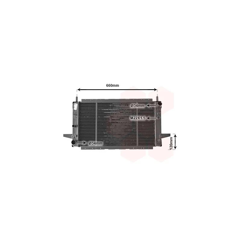 Radiateur, refroidissement du moteur VAN WEZEL 18002139