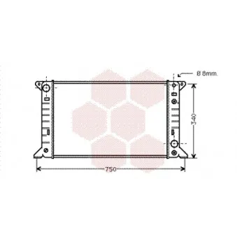 Radiateur, refroidissement du moteur VAN WEZEL 18002141
