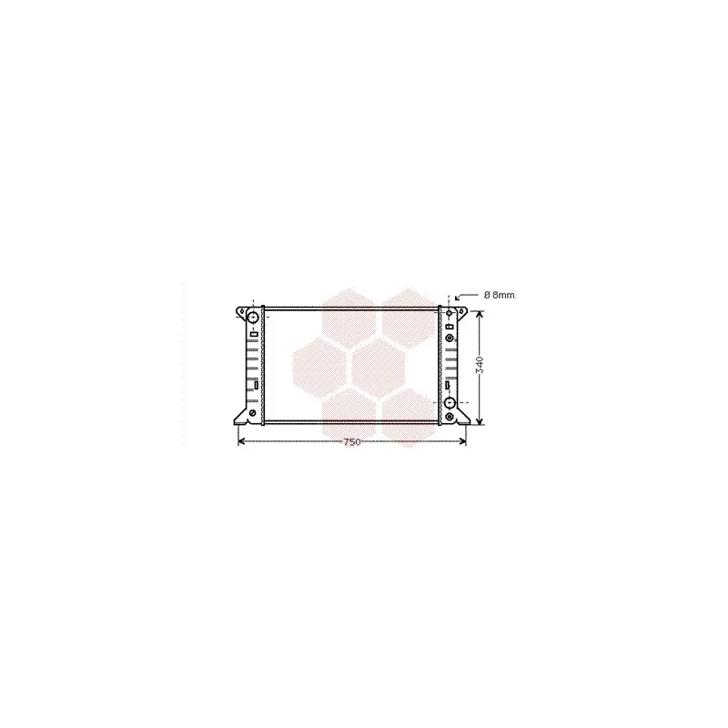 Radiateur, refroidissement du moteur VAN WEZEL 18002141