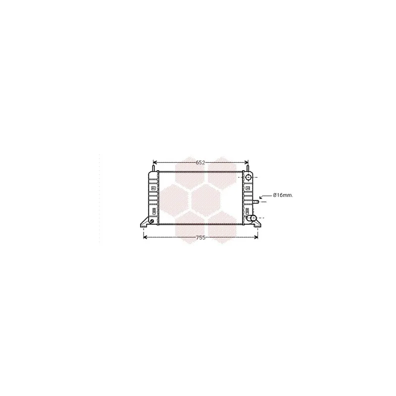 Radiateur, refroidissement du moteur VAN WEZEL 18002142