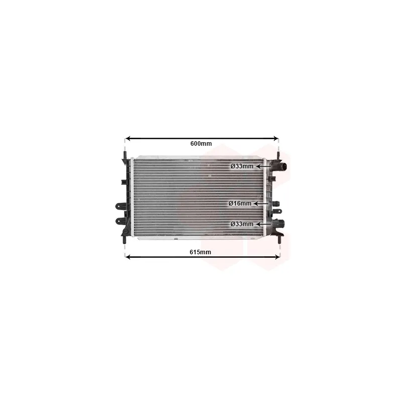 Radiateur, refroidissement du moteur VAN WEZEL 18002148