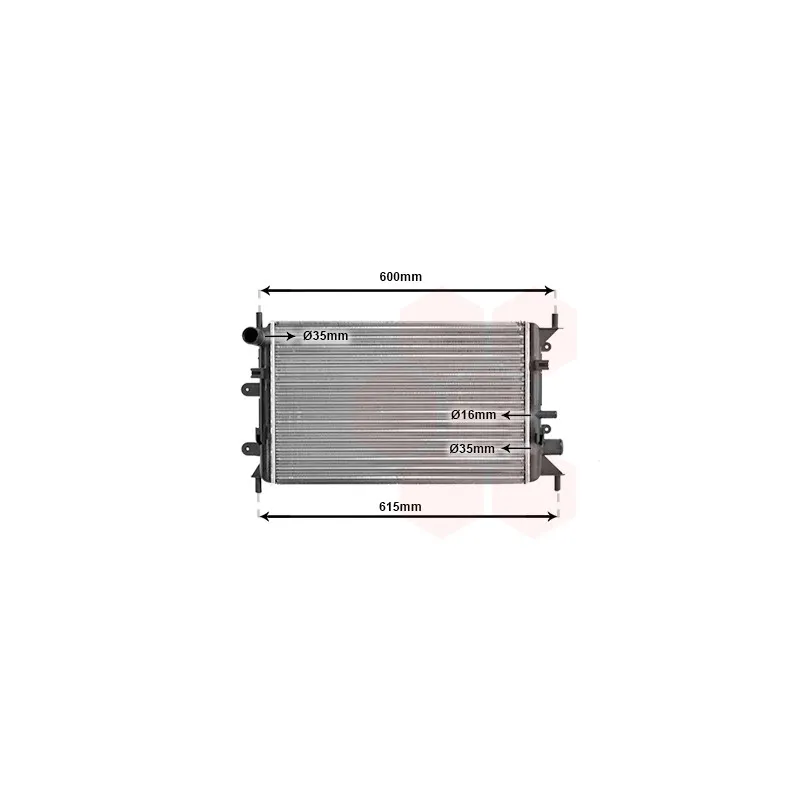 Radiateur, refroidissement du moteur VAN WEZEL 18002149
