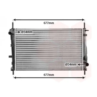Radiateur, refroidissement du moteur VAN WEZEL 18002165