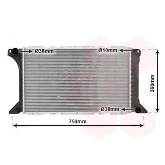 Radiateur, refroidissement du moteur VAN WEZEL 18002168