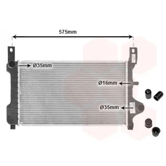 Radiateur, refroidissement du moteur VAN WEZEL 18002172