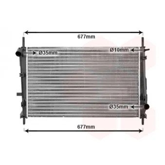 Radiateur, refroidissement du moteur VAN WEZEL 18002185