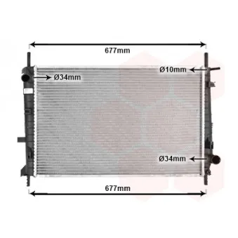 Radiateur, refroidissement du moteur VAN WEZEL 18002196