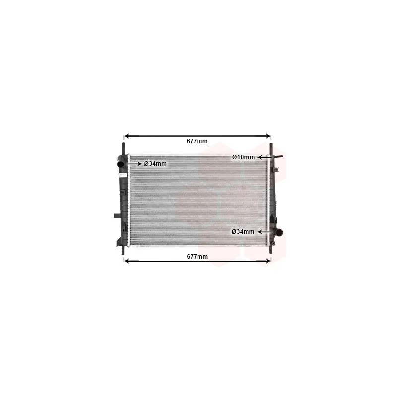 Radiateur, refroidissement du moteur VAN WEZEL 18002196