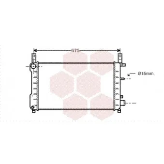 Radiateur, refroidissement du moteur VAN WEZEL 18002198