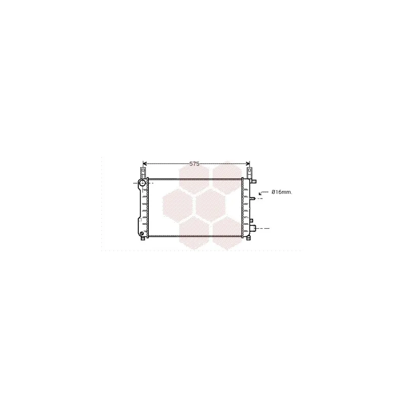 Radiateur, refroidissement du moteur VAN WEZEL 18002198