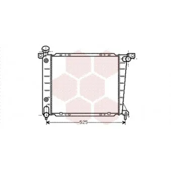 Radiateur, refroidissement du moteur VAN WEZEL 18002199