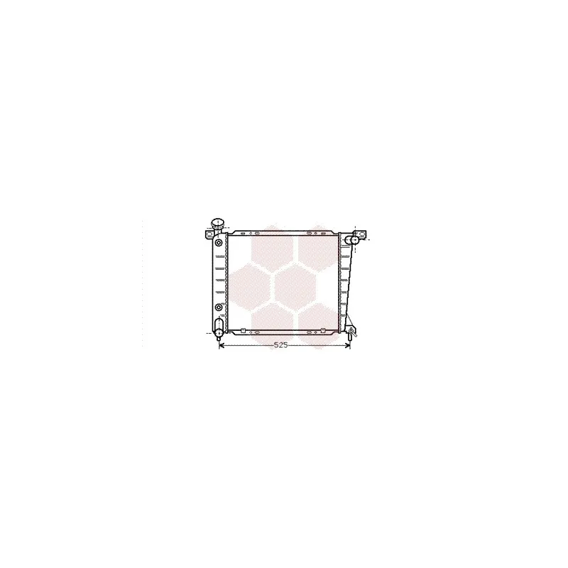 Radiateur, refroidissement du moteur VAN WEZEL 18002199