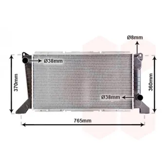 Radiateur, refroidissement du moteur VAN WEZEL 18002203