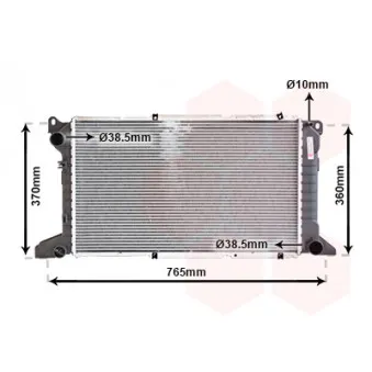 Radiateur, refroidissement du moteur VAN WEZEL 18002204